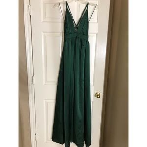 Windsor Emerald Green Satin long dress